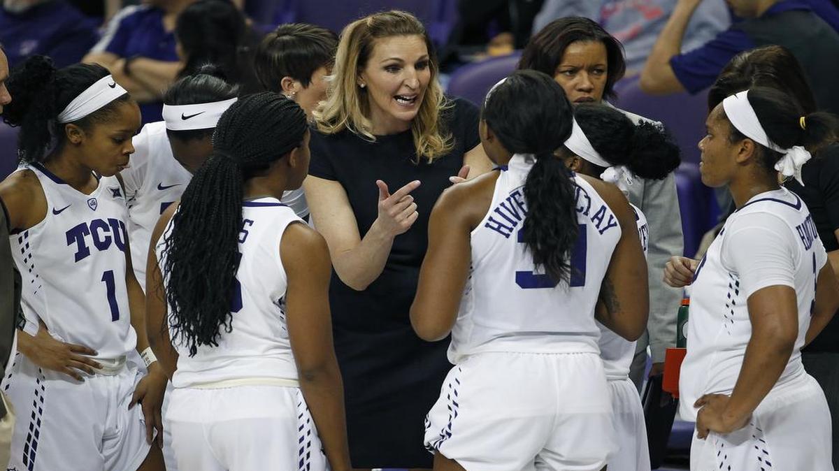 TCU coach Raegan Pebley and the Frogs host sixth-ranked Texas at 7 p.m. Wednesday on Fox College Sports.