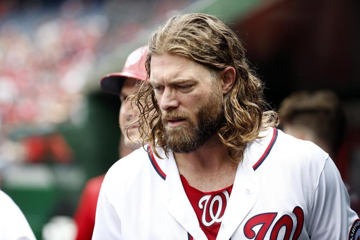 Nationals outfielder Jayson Werth’s beard and long hair give him a Son of God look.