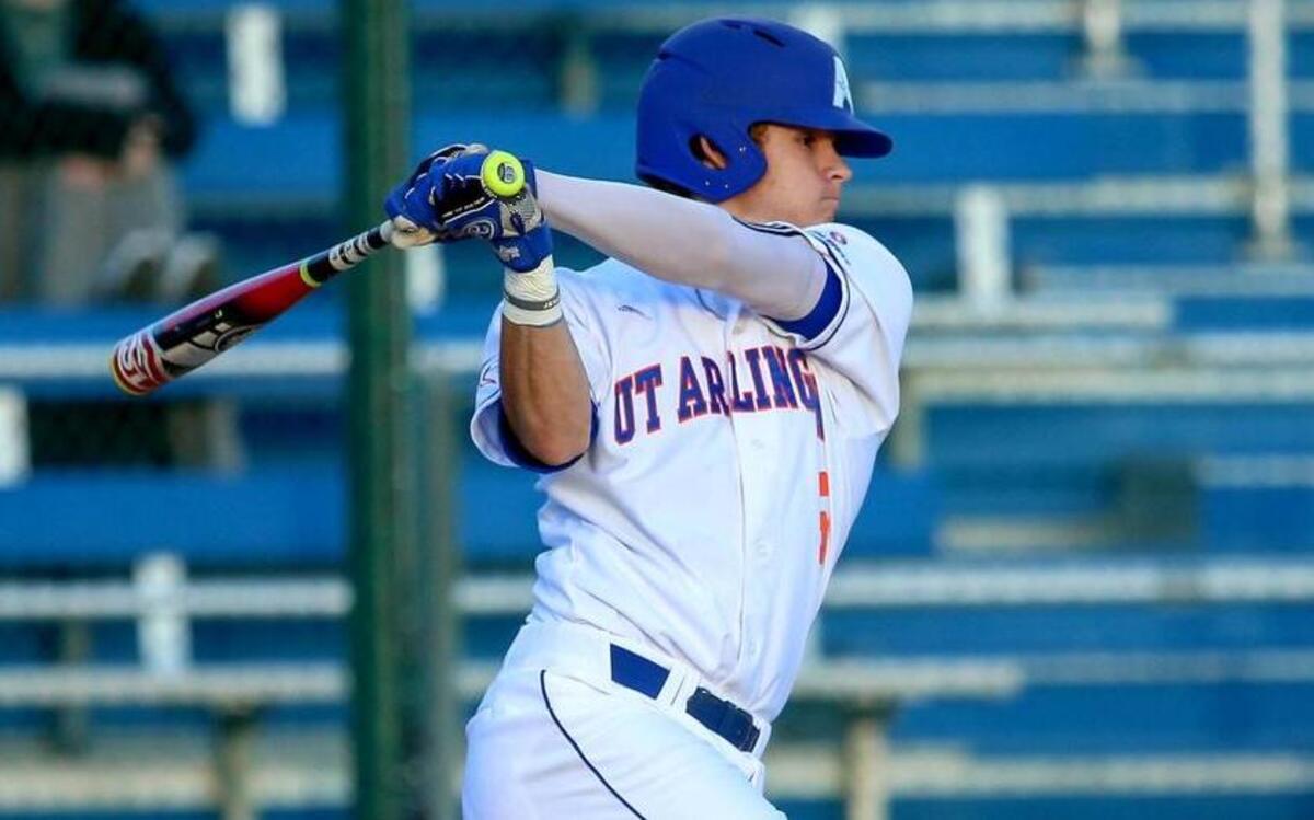 Left fielder Noah Vaughan was 2 for 4 with an RBI in UTA’s win over Baylor on Tuesday at Clay Gould Ballpark.