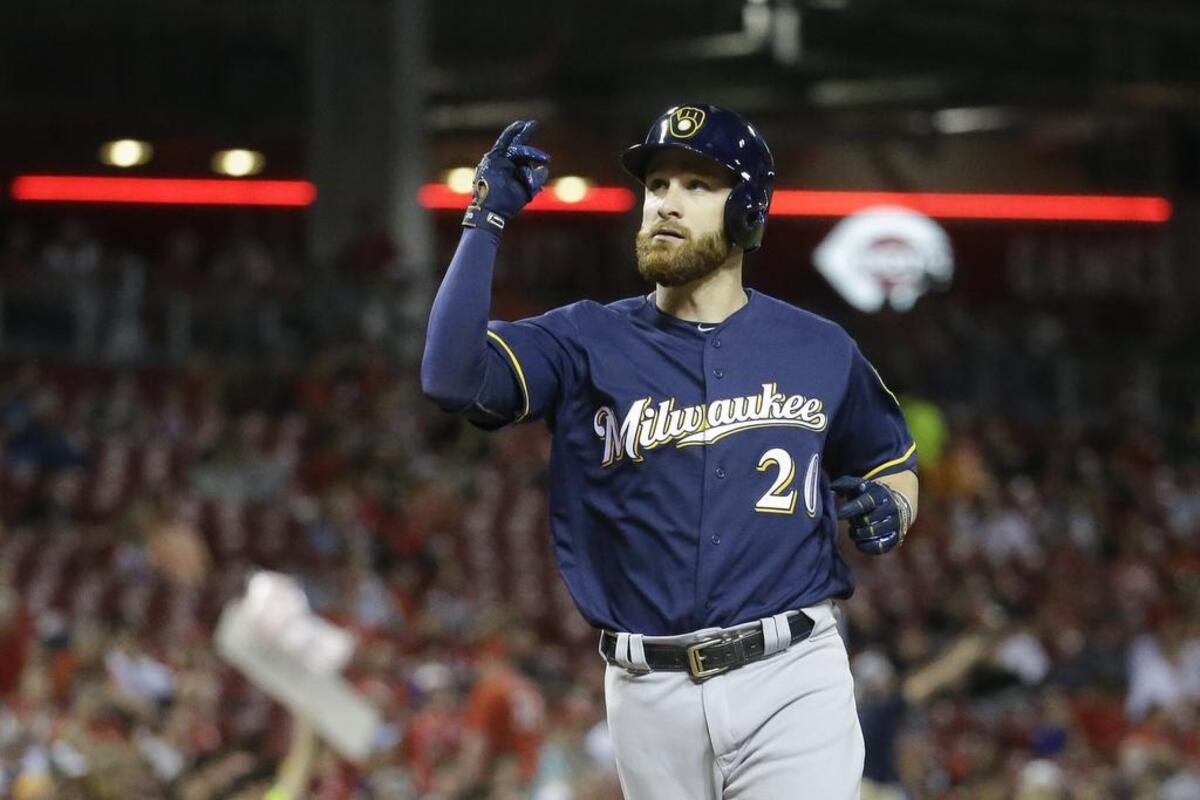 Brewers’ infielder Jonathan Lucroy is probably a perfectly well-adjusted adult so I’m not trying to psychoanalyze him. His pointed beard, at least in this shot, suggests he should be teaching economic theory at a private college back east.