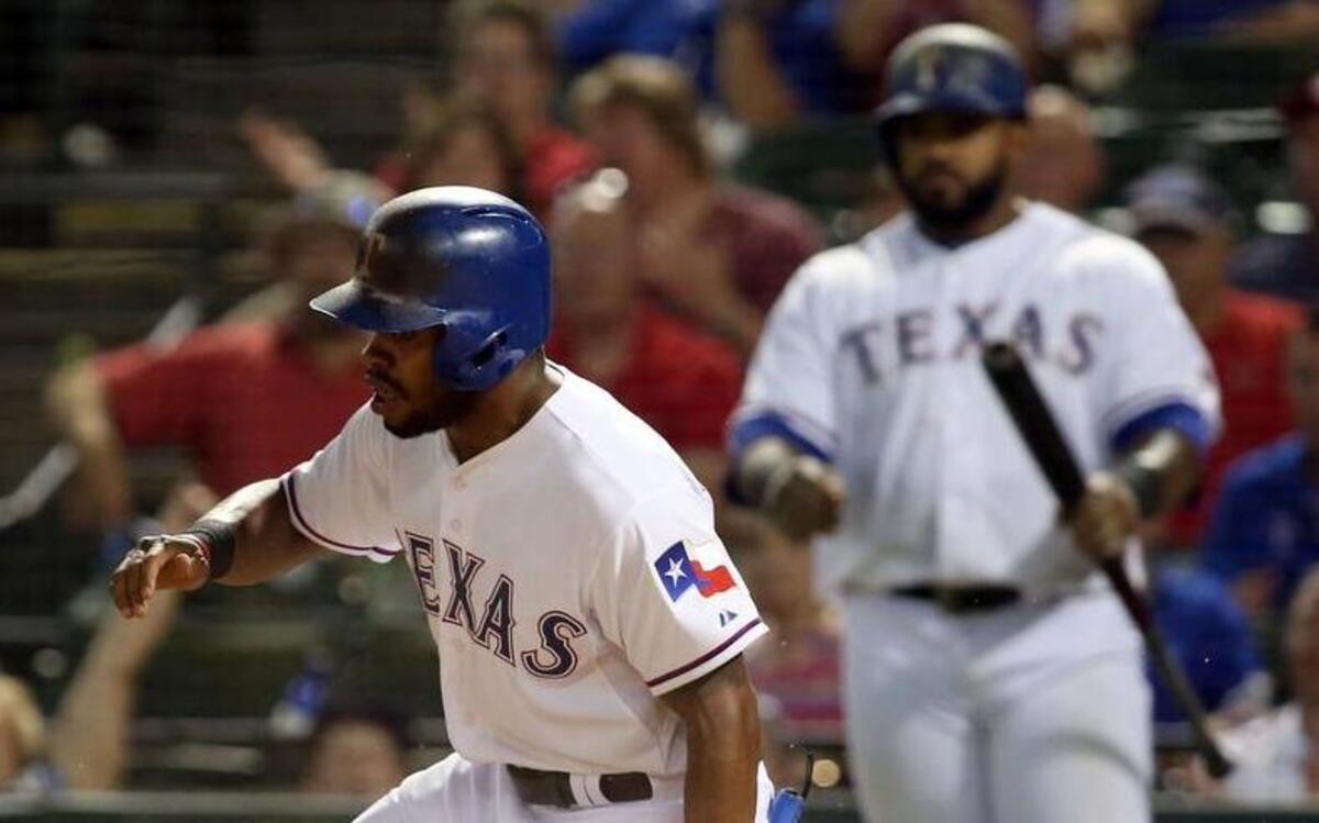 
After the Rangers started slowly in April, center fielder Delino DeShields gave the team an offensive spark.

