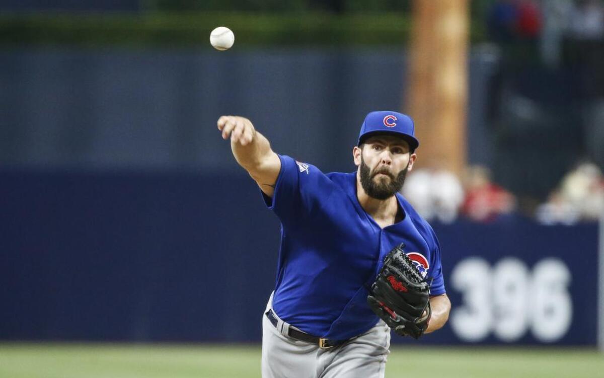 Chicago Cubs starting pitcher Jake Arrieta, who attended TCU, won his 16th game on Tuesday with eight scoreless, two-hit innings against the Padres.