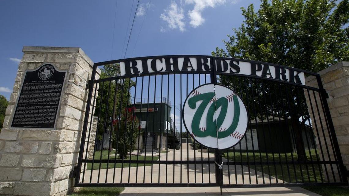 Richards Park in Waxahachie is more than 100 years old and has seen its share of famous baseball players come through the gates, including Ty Cobb. It’s where the Waxahachie high school baseball team plays today. An historical marker stands at the front gate.