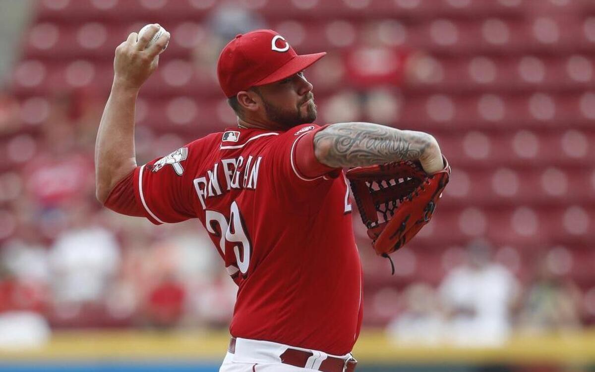 Reds starter Brandon Finnegan, an alumnus of Southwest High School and TCU, pitched six scoreless innings Thursday.