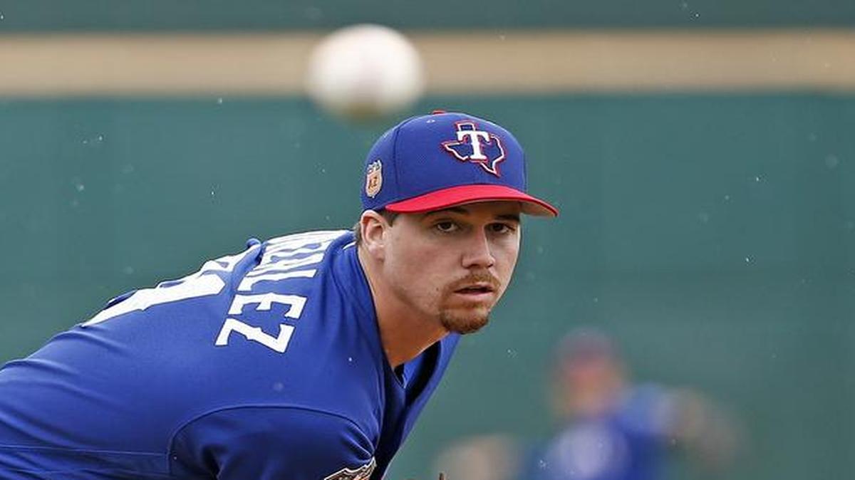 Chi Chi Gonzalez threw Tuesday to catcher Jose Trevino for the first time sinnce they played together at Oral Roberts.