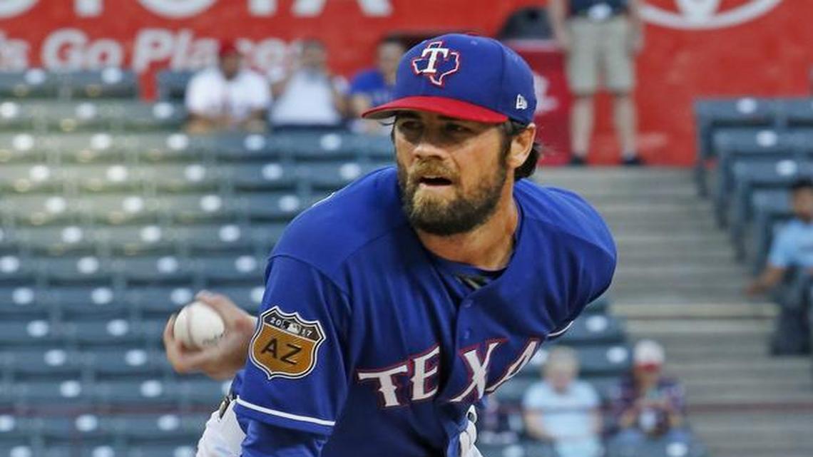 Rangers starting pitcher Cole Hamels held the Royals to three singles over six scoreless innings Friday night in a 3-0 win at Globe Life Park.