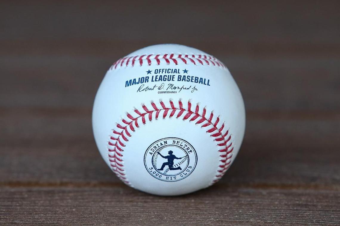 The Rangers will use commemorative baseballs during bating practice and Friday’s series opener against the Yankees. The balls include a special Adrian Beltre 3,000-hit logo stamped on them.