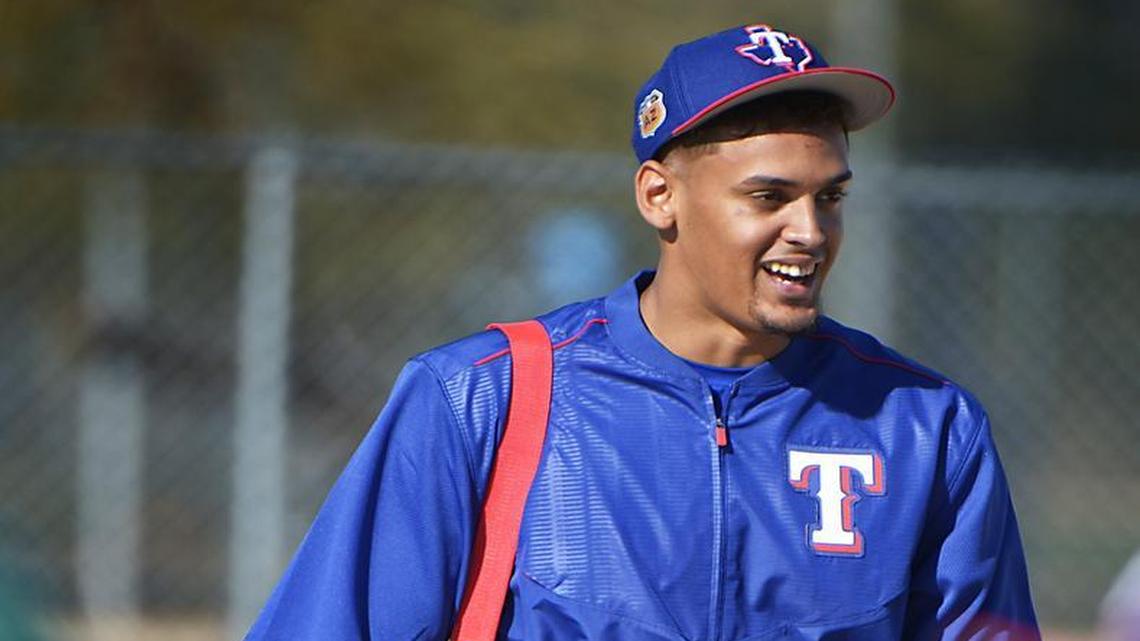 Rangers prospect Ronald Guzman is finally adding weight his 6-foot-6 frame.