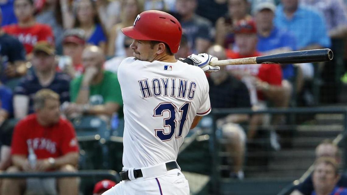 Jared Hoying was outrighted to Triple A Round Rock on Tuesday but could come to spring training next spring as a favorite to win a bench job for 2018.
