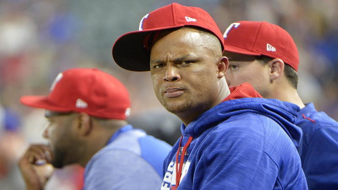 Adrian Beltre took batting practice and fielded grounders before Saturday’s game at Globe Life Park. Beltre has been on the disabled list this season with multple strains in his right calf.