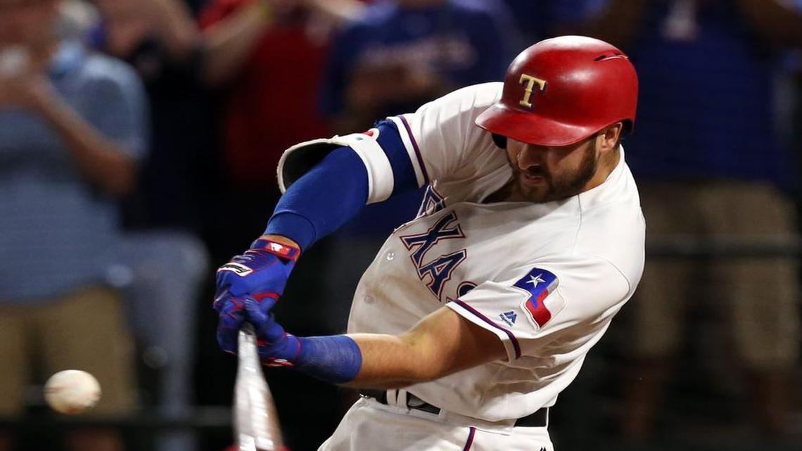 Joey Gallo had an eight-game hitting streak end in Friday’s game. If not for an Adrian Beltre calf injury in early April, Gallo might not even have played eight games with the Rangers this season.
