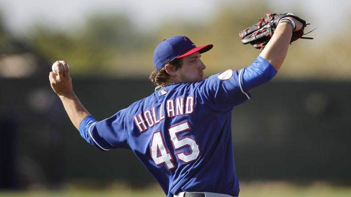 
Derek Holland is unlikely to be ready to open at Oakland. 
