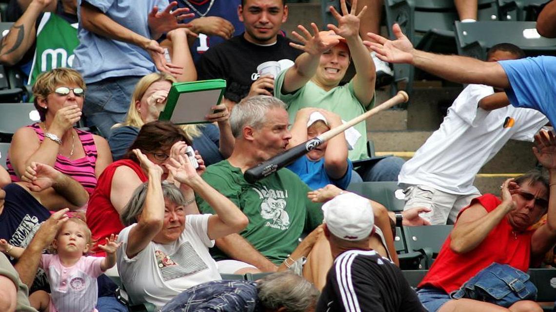 Craig Doehring suffered a broken rib in 2006 when a bat slipped from the grip of a baseball player at Globe Life Park.