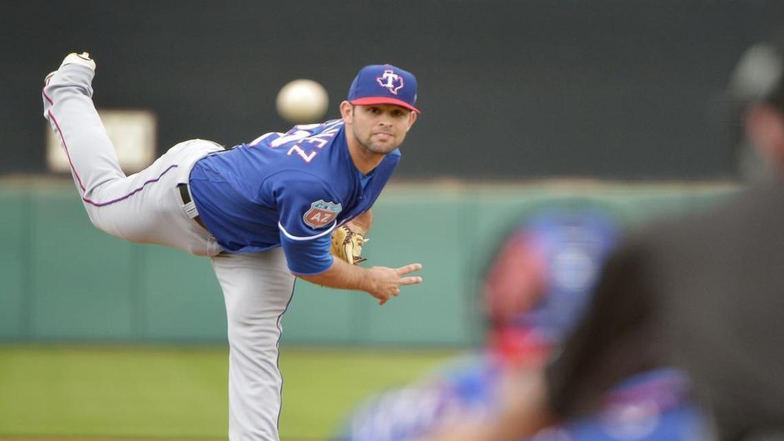 Nick Martinez had a 0.35 ERA over his first four starts last season before hitters began to adjust to his pitches and his sequences. He is looking to counter that this season in an effort to earn the fifth starting spot in the Rangers’ rotation.