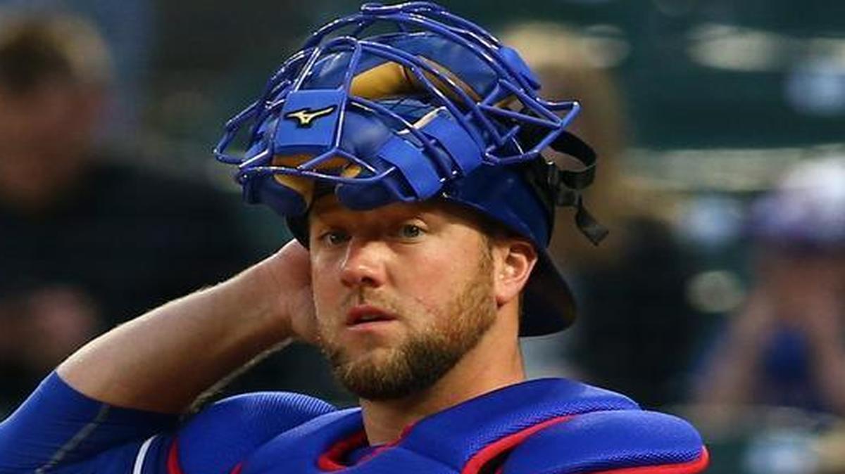 Bryan Holaday kept busy after being traded to the Rangers by learning the pitching staff.