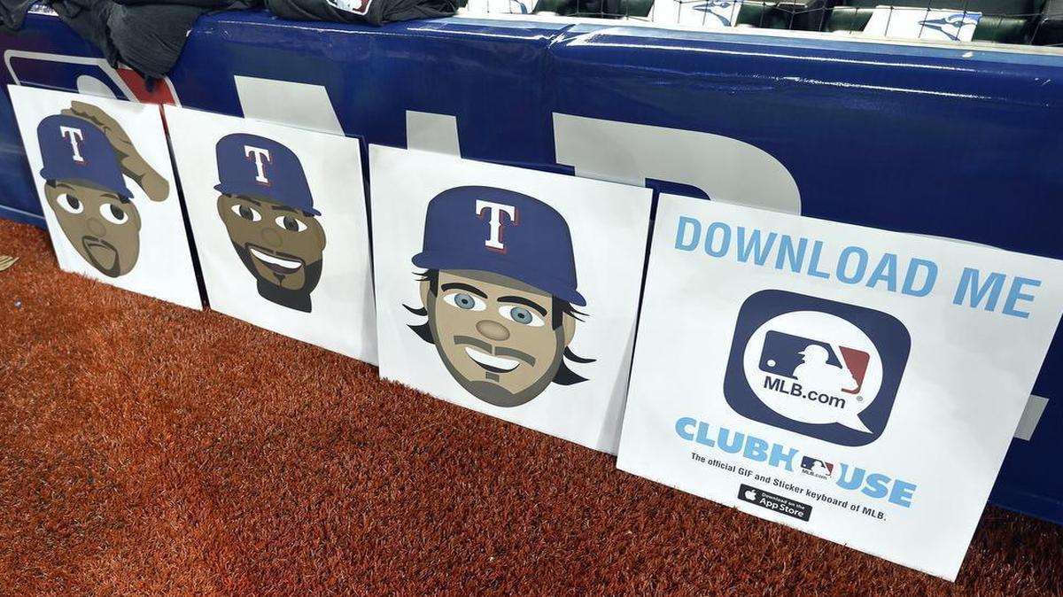 
Fans can download Texas Rangers emojis at MLB.com. Elvis Andrus, Prince Fielder and Cole Hamels were on display before Game 1 on Thursday.

