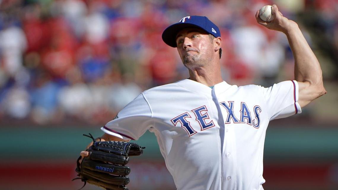 Cole Hamels has been named the Rangers pitcher of the year.