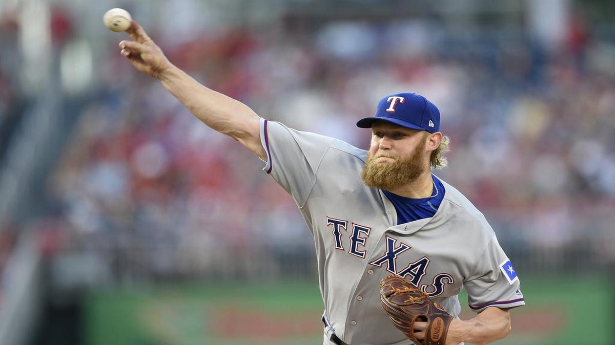 Andrew Cashner allowed only one run in seven innings Friday as the Rangers beat the Nationals.