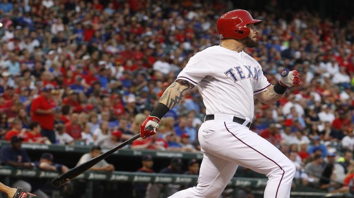 
Rangers Josh Hamilton (32) homered twice, two solo shots in the second and fourth innings as Texas beat the Boston Red Sox Friday night at Globe Life Park.
