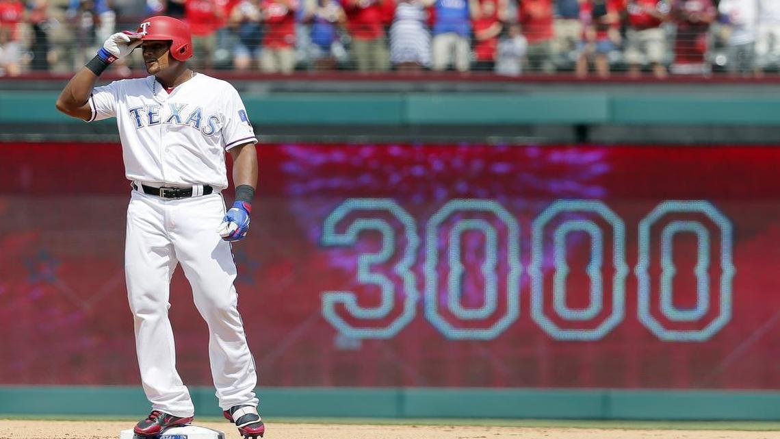 Adrian Beltre doubled in the fourth inning July 30 to become only the 31st player in major-league history with 3,000 career hits.