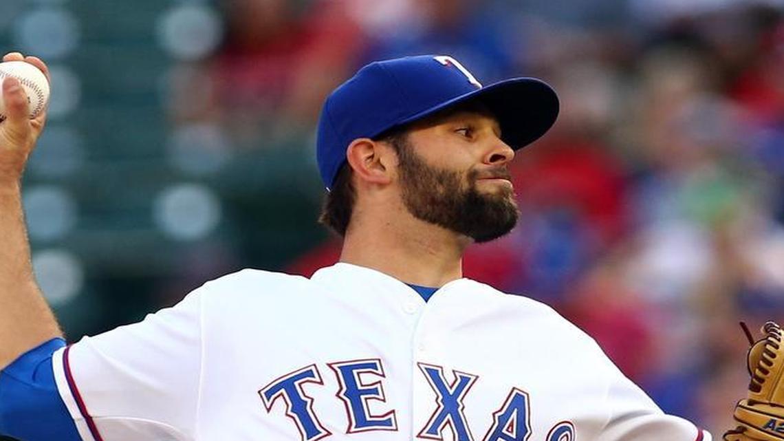 Nick Martinez was optioned to Triple A Round Rock to clear a spot on the 25-man roster for Derek Holland.