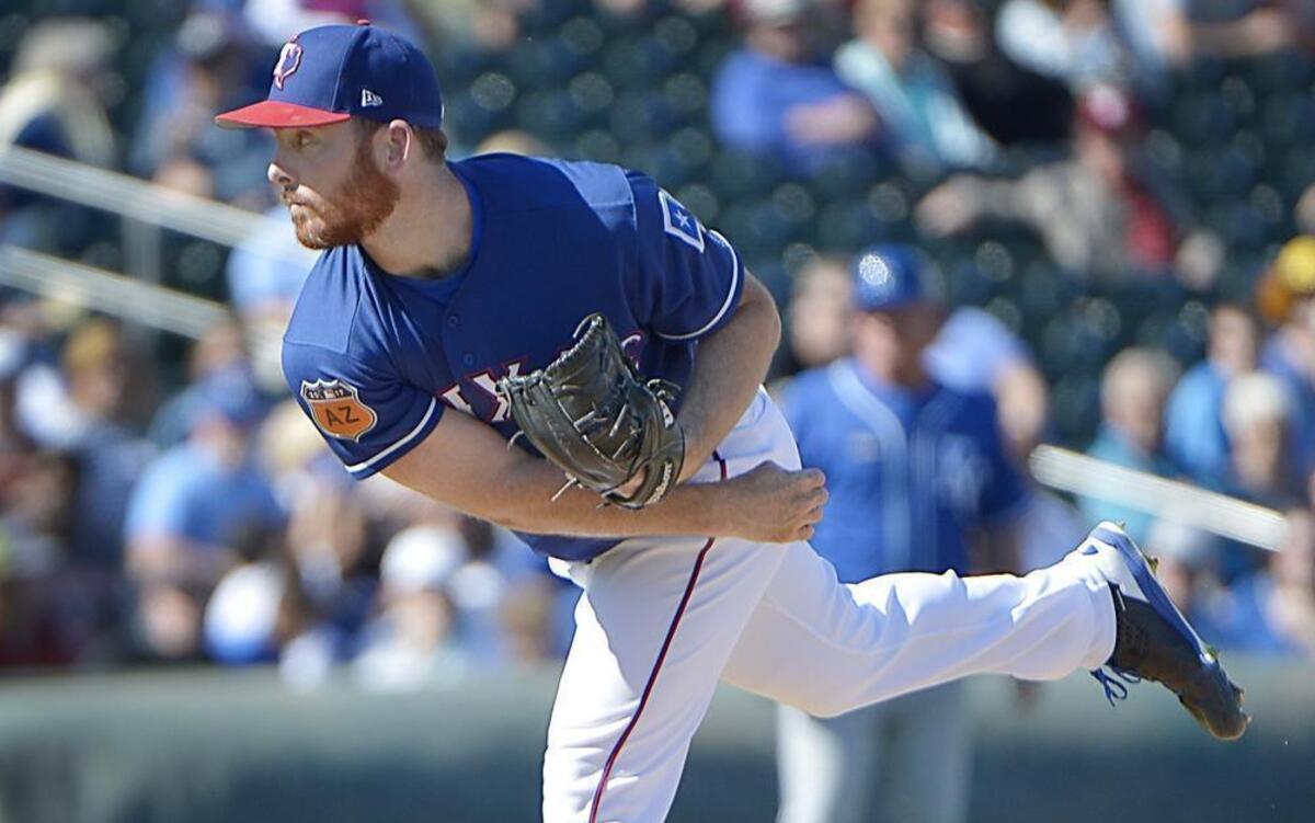 Rangers closer Sam Dyson worked a scoreless in Saturday’s spring opener but an MRI discovered a sprain from a fall earlier that day in his right wrist.