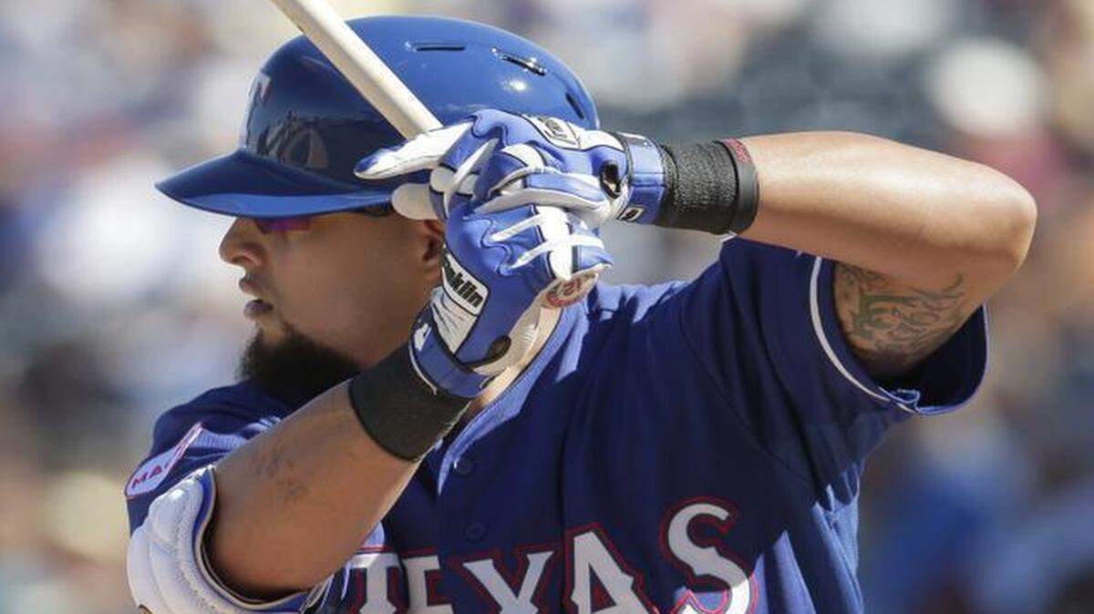 
Rangers second baseman Rougned Odor hit his first homer of the spring in Monday’s 4-1 win against the Athletics.
