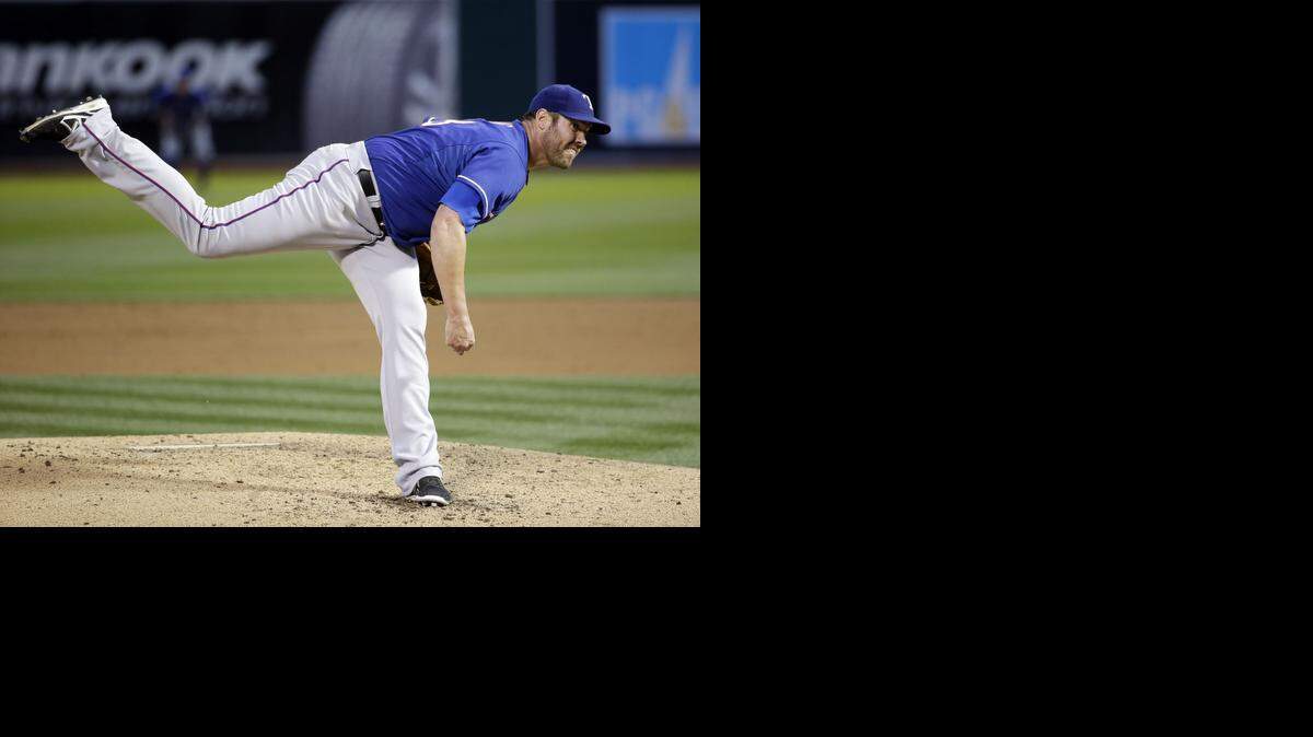 
Colby Lewis pitched out of a first-inning jam and took a shutout into the sixth inning Tuesday night at Oakland.
