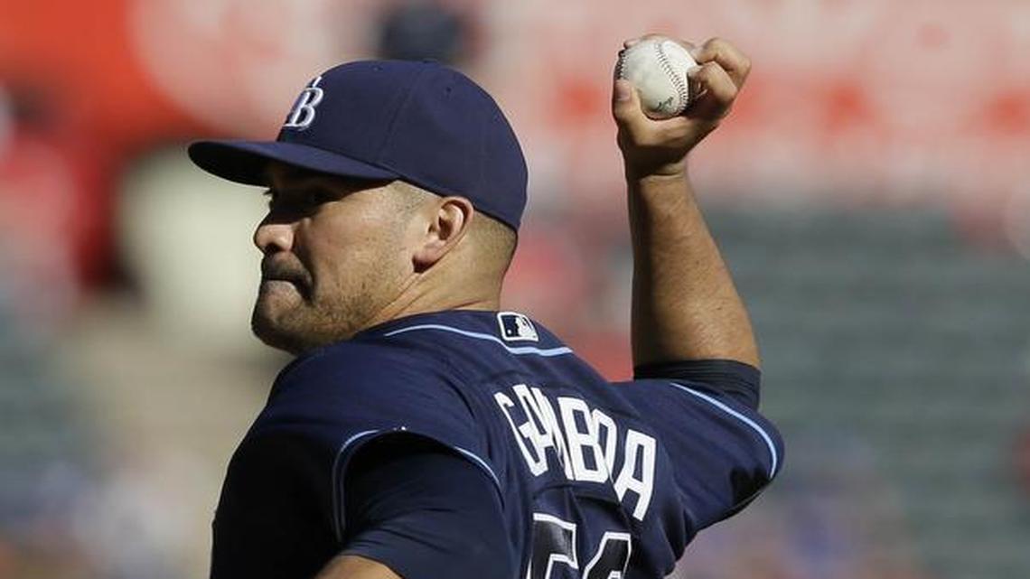 Eddie Gamboa tossed two scoreless innings against the Rangers in last season’s finale. The Rangers acquired him Tuesday from the Rays.