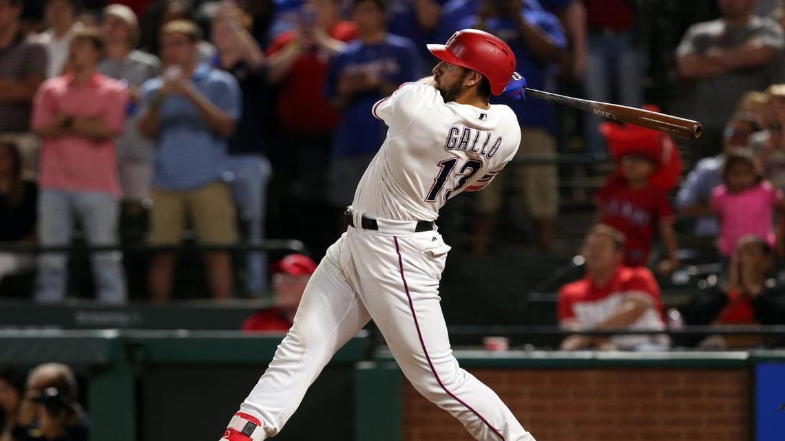 Texas Rangers slugger Joey Gallo leads the team with 39 home runs and is tied for fifth most in the majors in 2017.