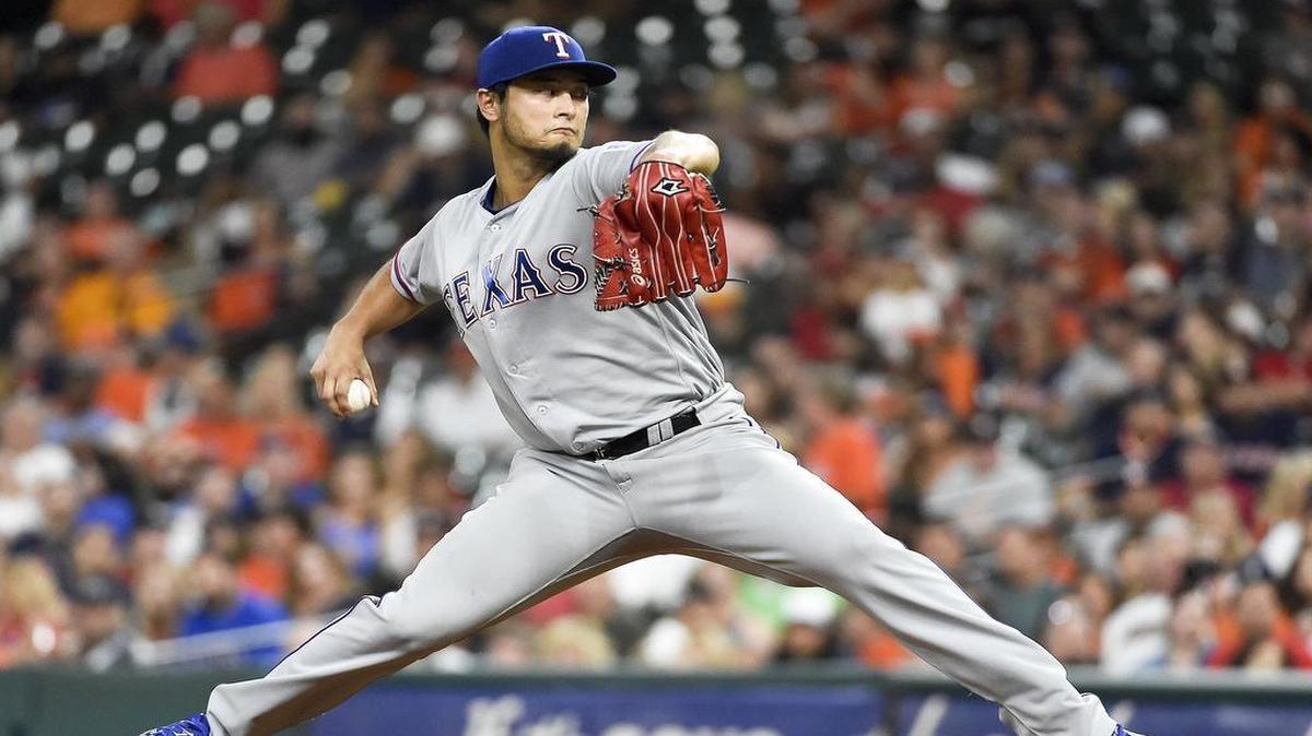 Rangers starting pitcher Yu Darvish held the Astros to one hit over seven innings in Monday’s 6-1 win.
