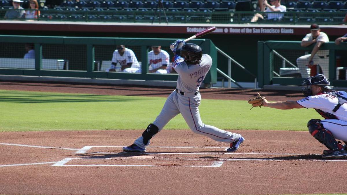Rangers infielder Jurickson Profar has played well as a designated hitter in the Arizona Fall League while he continues to recover from March shoulder surgery.