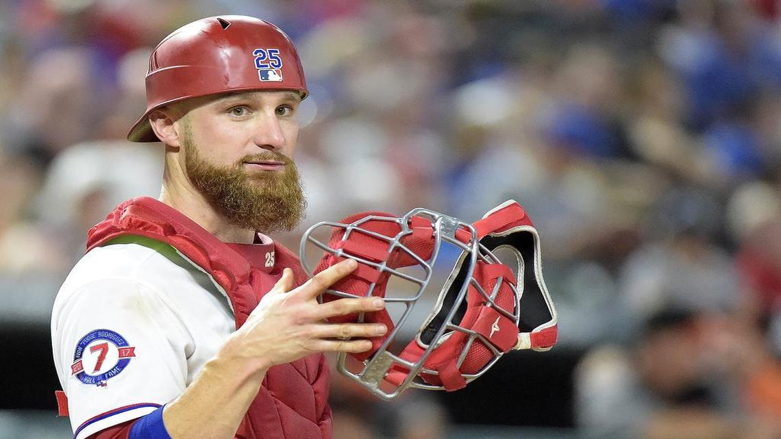 Catcher Jonathan Lucroy, who joined the Rangers from the Brewers at the trade deadline last season, was traded to the Rockies for a player to be named later Sunday evening.