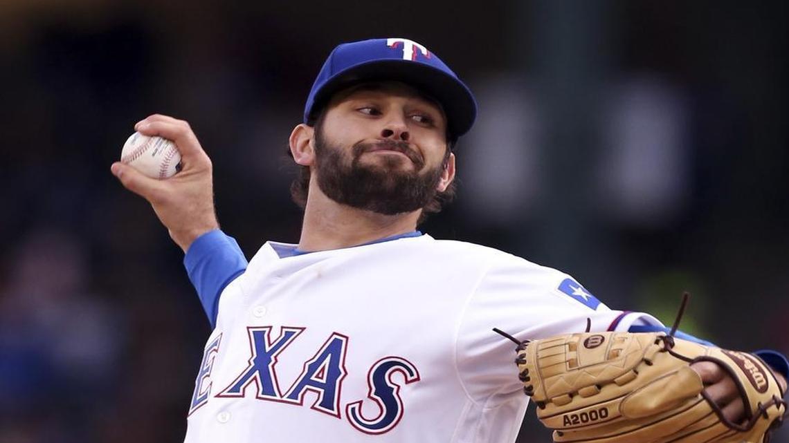 Nick Martinez allowed one run in seven innings Saturday in his 2017 debut with the Rangers