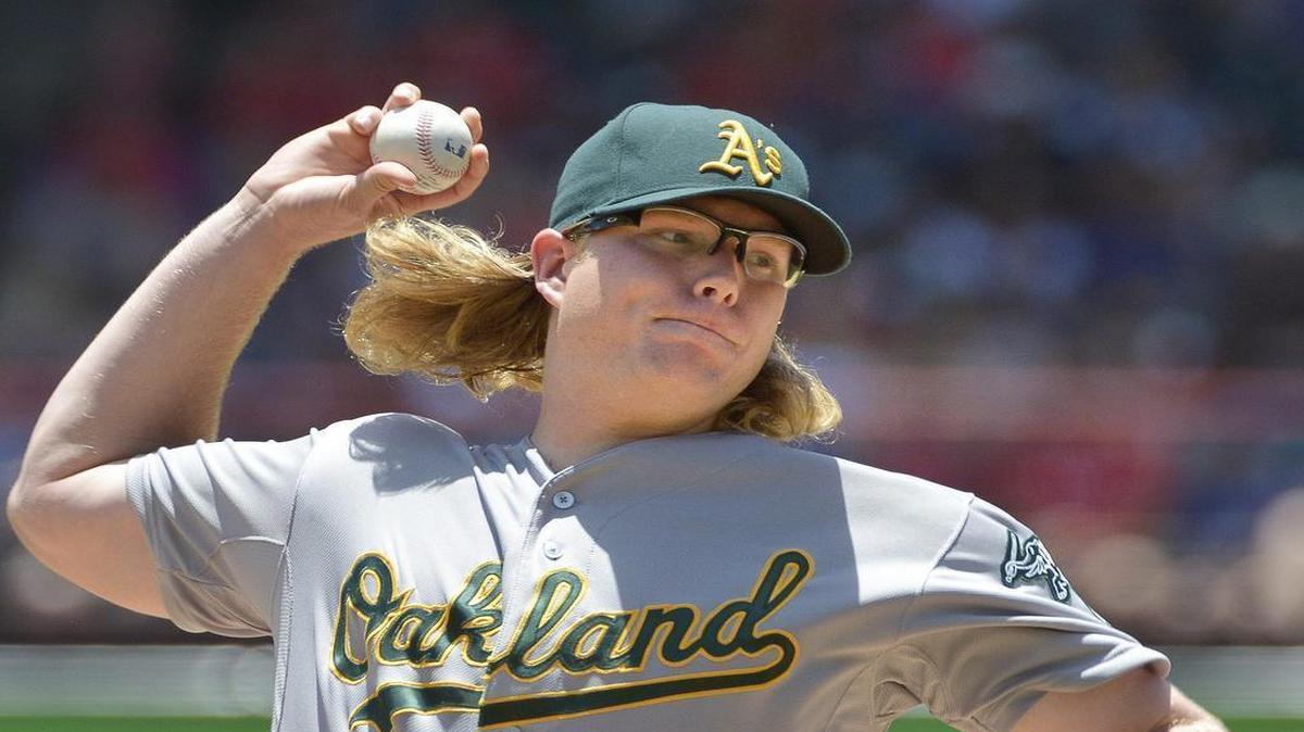 Former Oakland Athletics starter A.J. Griffin was a promising young arm before Tommy John surgery derailed his career in 2014. He hopes to get back on track with a job in the Rangers’ rotation.