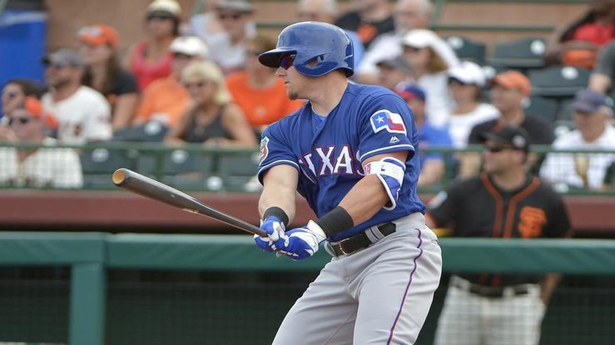 Rangers outfielder Ryan Rua hit his first homer of the spring in Sunday’s 5-1 loss to the Angels. Rua is batting .438 with six RBIs.