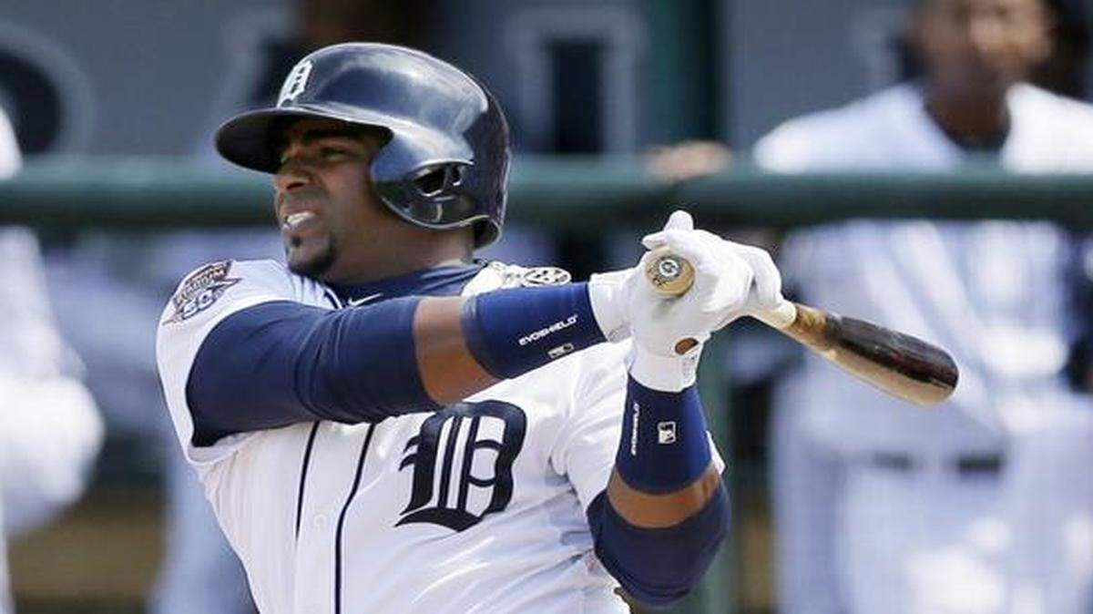 
The Tigers’ Yoenis Cespedes 
