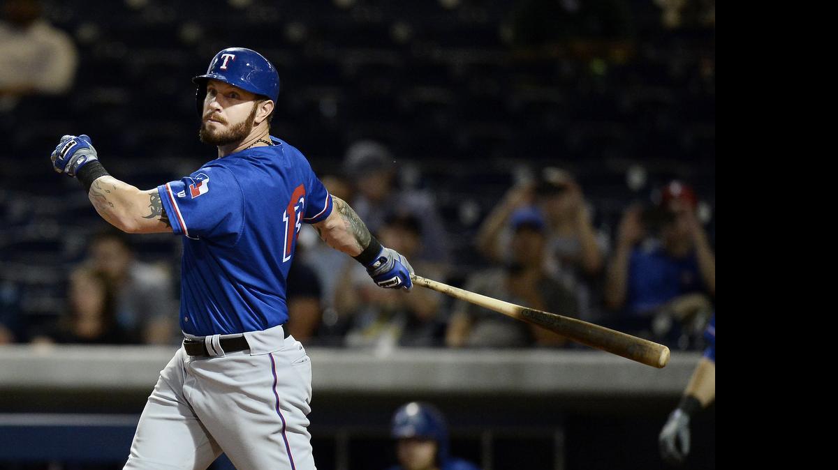 
Josh Hamilton, batting Monday in Nashville with Triple A Round Rock, said his focus will be his four daughters and baseball.


