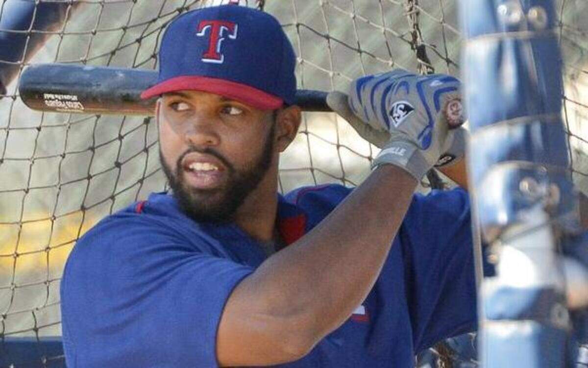 
Rangers right fielder Carlos Peguero hit .340 during spring training but started the season at Triple A Round Rock before getting called up Saturday.

