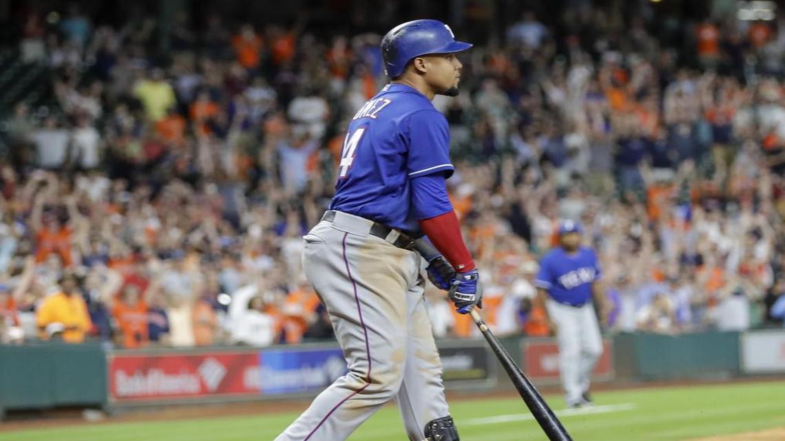 Carlos Gomez struck out to end Tuesday’s game against the Astros, the 16th for Rangers’ hitters, who have the second-most strikeouts in the American League with 234 before Wednesday’s game.