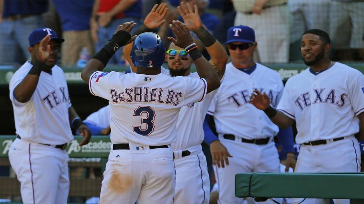 Rangers center fielder Delino DeShields scored the go-ahead run on an error in the fifth inning when Mariners’ shortstop Ketel Marte misplayed Adrian Beltre’s grounder. Texas beat Seattle 3-2 in Monday’s season opener at Globe Life Park.