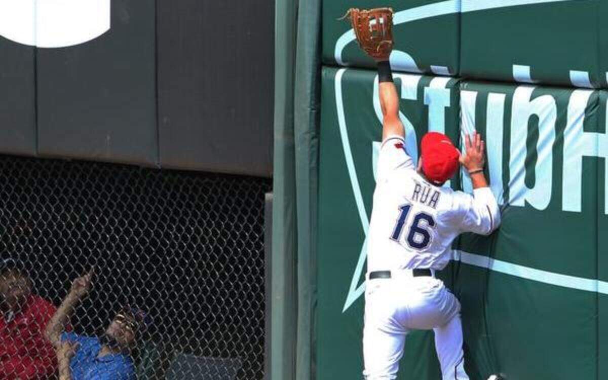 
Rangers left fielder Ryan Rua will most likely miss at least a month with a right ankle sprain and small fracture in his right heel sustained in a game Friday against the Astros.
