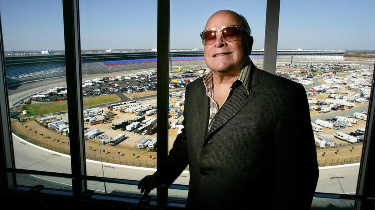 Speedway Motorsports Inc. owner Bruton Smith is photographed in his condo at Texas Motor Speedway in 2005. Condos at the racetrack were just one of Smith’s innovations.