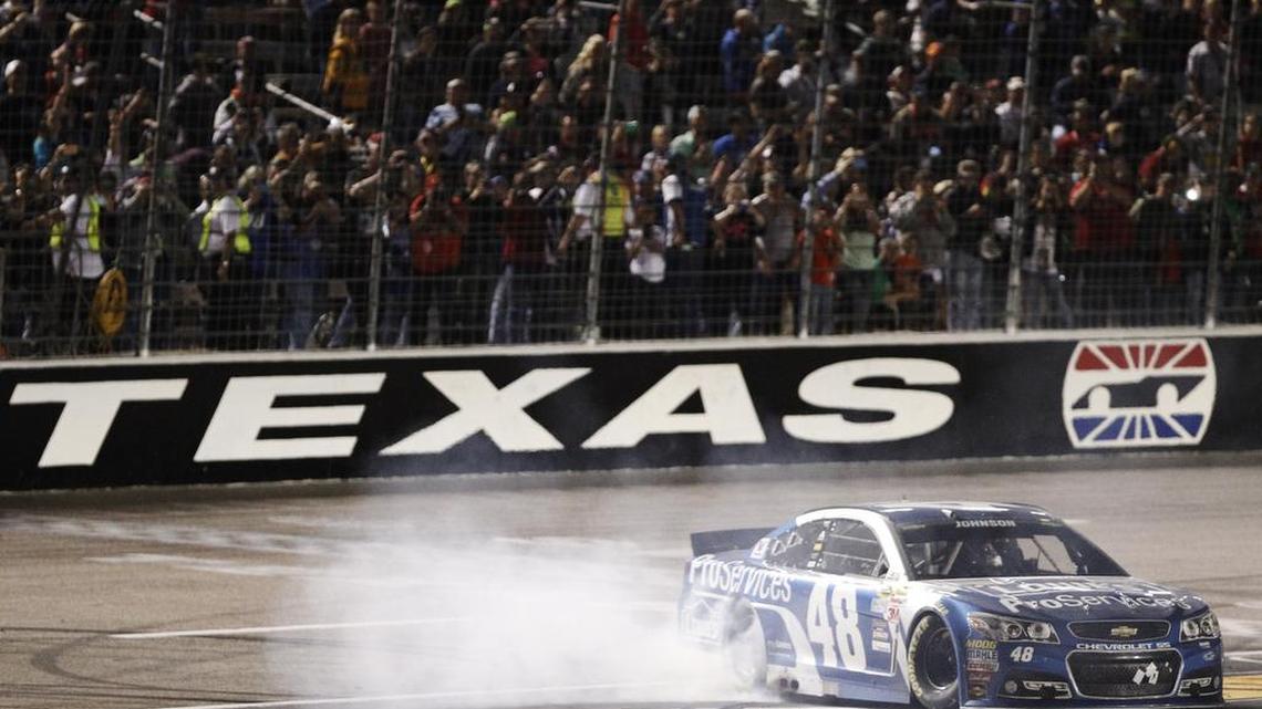 Sprint Cup driver Jimmie Johnson will be looking for his fourth consecutive victory at Texas Motor Speedway on Saturday, April 9, in the Duck Commander 500.