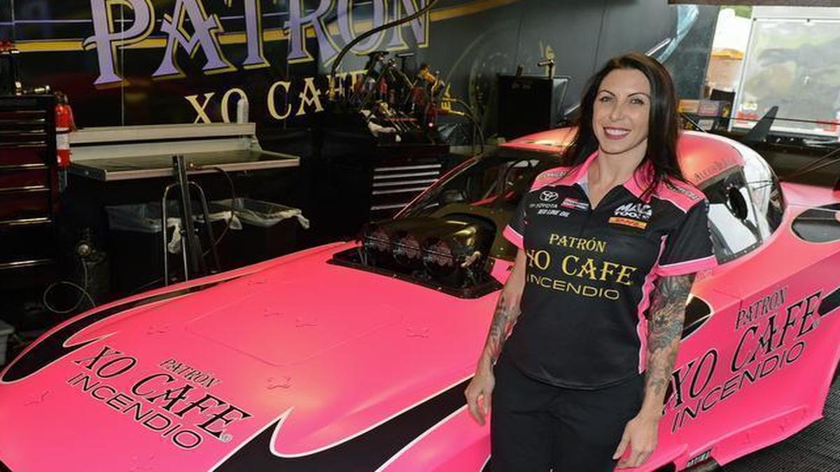
Funny Car driver and Austin resident Alexis DeJoria has brought her “Free Mammograms for the Fans” program to the AAA Texas NHRA FallNationals in Ennis. She is driving a hot pink version of her Toyota Camry during October’s remaining two Breast Cancer Awareness Countdown races.
