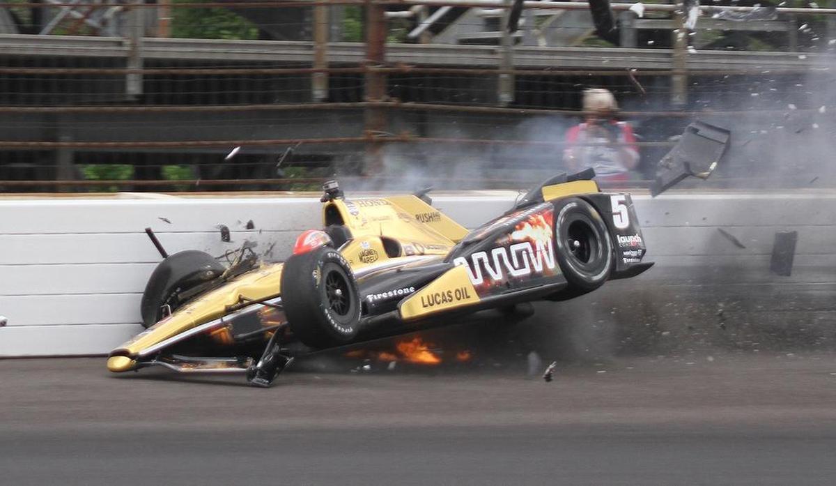 James Hinchcliffe is out for the season after his car went in flames when he slammed into the wall during practice. The crash put him in intensive care and required surgery.