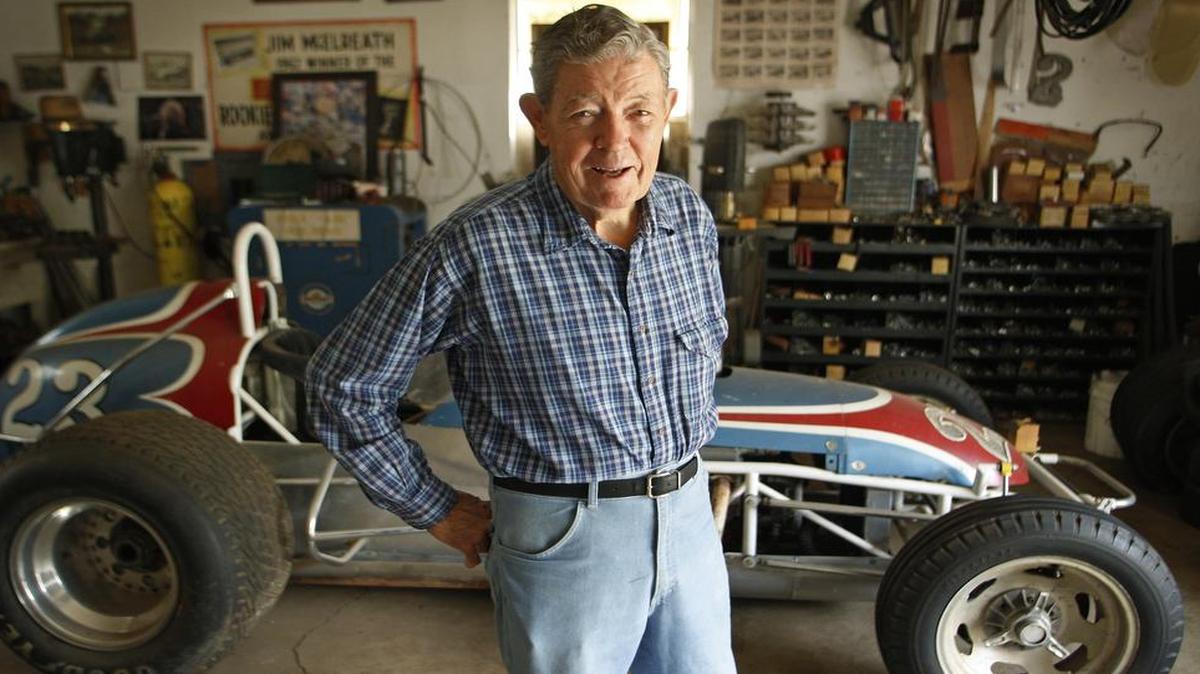 After retiring from racing, Jim McElreath worked on restoring vintage race cars in the garage of his Arlington, Texas, home.