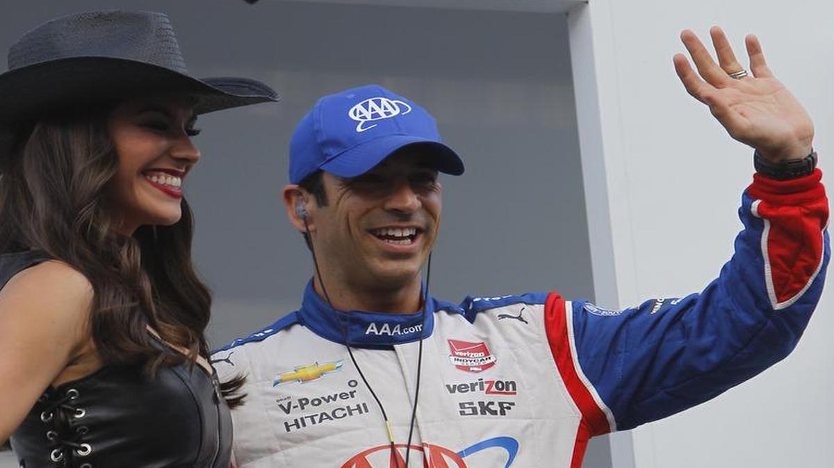 
Helio Castroneves, always a crowd favorite, and he finished third in the Firestone 600 on Saturday night. 
