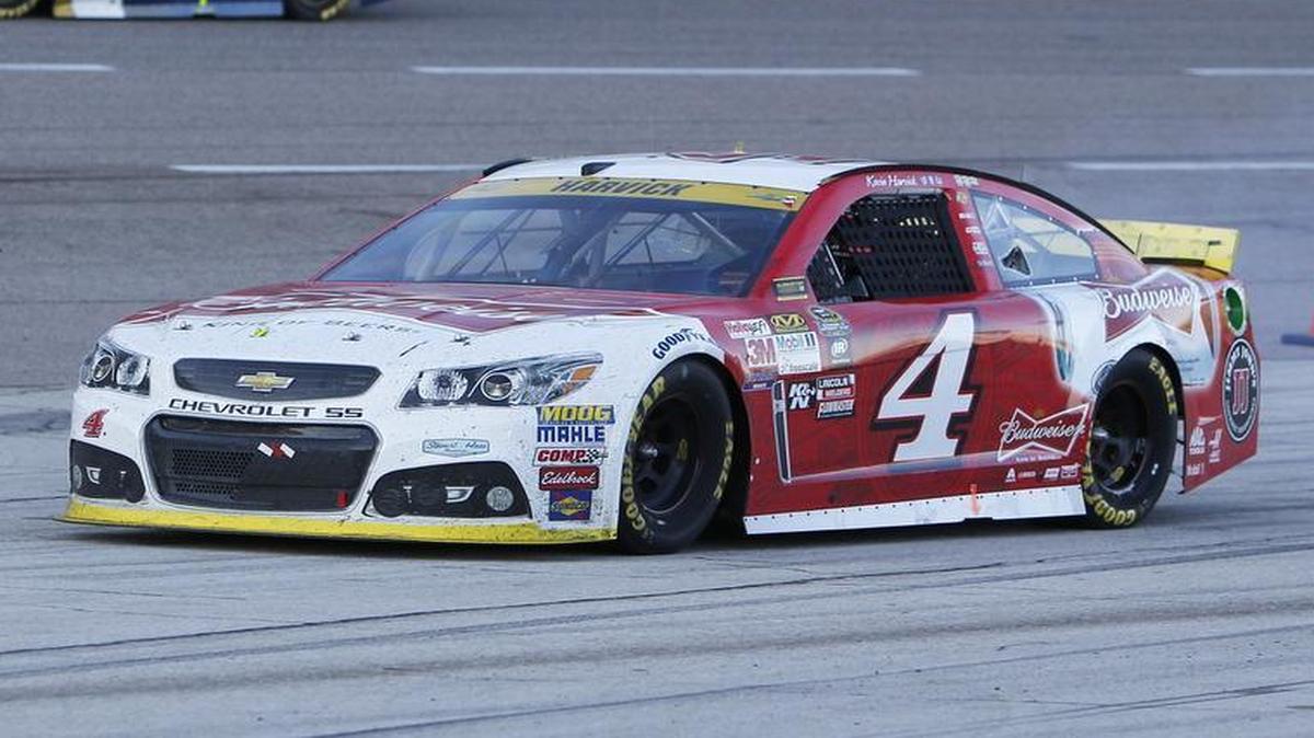 Kevin Harvick survived two cut tires and a broken shifter to finish third Sunday at Texas Motor Speedway.
