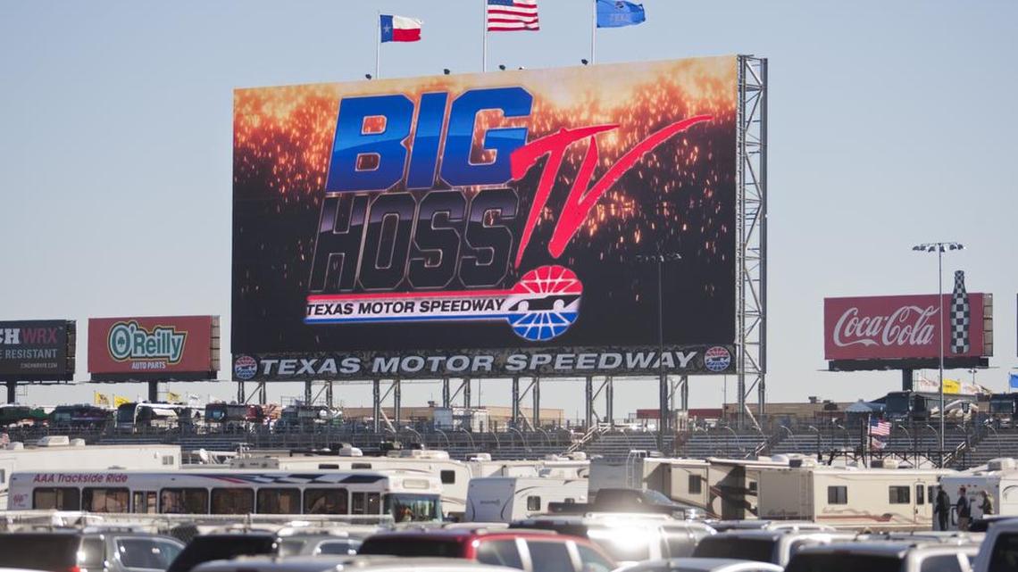 Texas Motor Speedway is adding a ribbon board to its giant video screen.